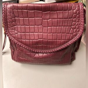 Aimee Kestenberg All For Love Convertible Leather Shoulder Bag True Plum Croco